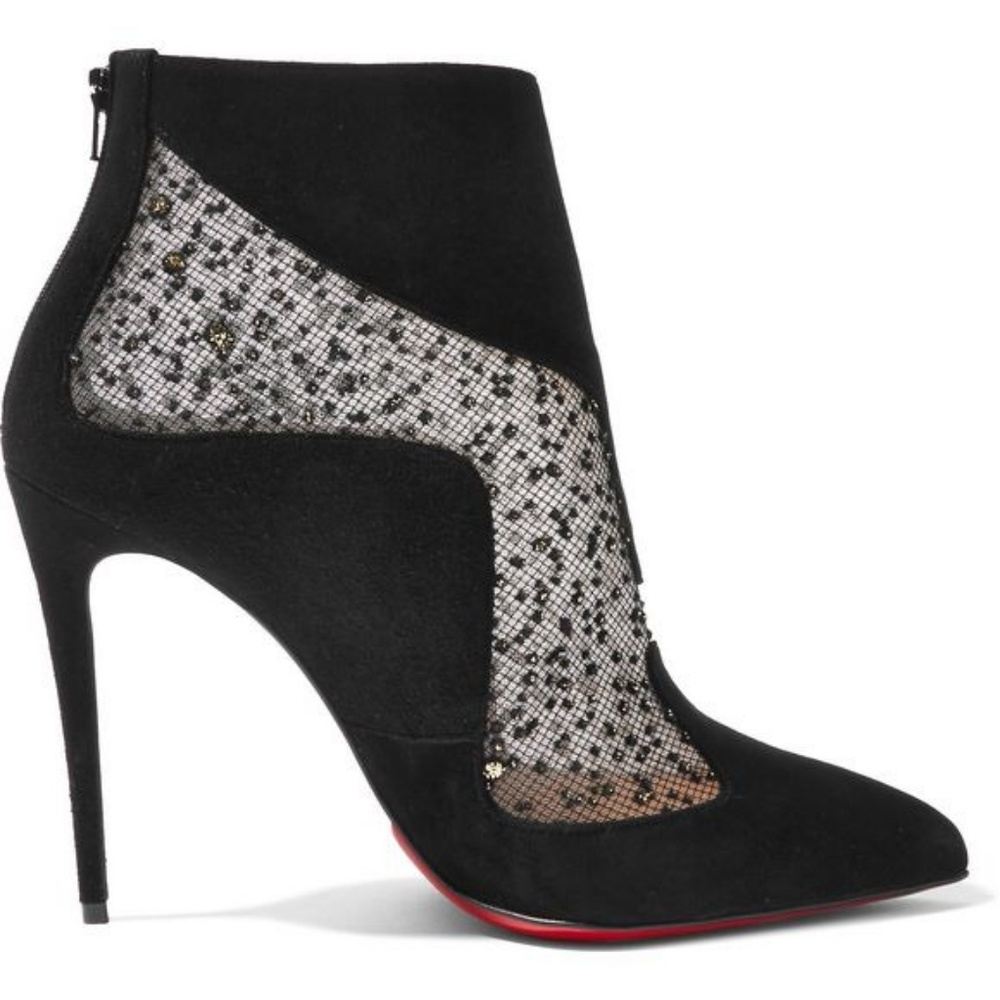 AUTHENTIC Christian Louboutin Papilloboot Black 38